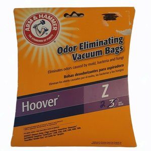 2 Hoover Z Vacuum Bags Odor Baking Soda Eliminating New Boxed